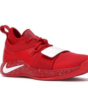 NIKE PG 2.5 University Red w White Velcro & speckled sole NEW Condition Sz 9.5